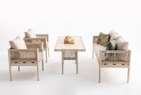 Lyon Midi Alüminyum Bahçe Balkon Oturma Grubu