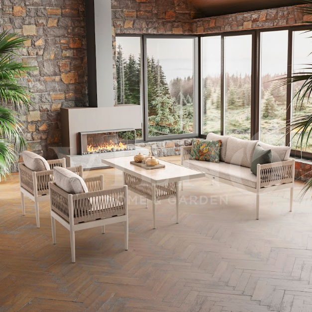 Lyon Midi Alüminyum Bahçe Balkon Oturma Grubu