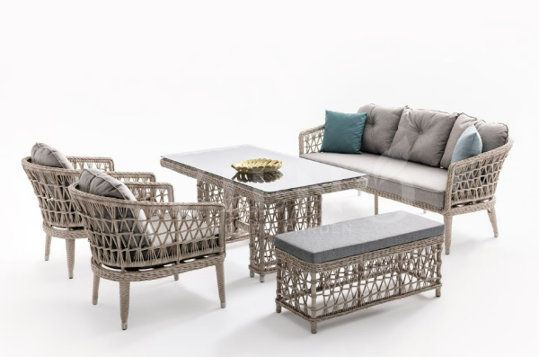 Oslo Rattan Bahçe Balkon Oturma Grubu