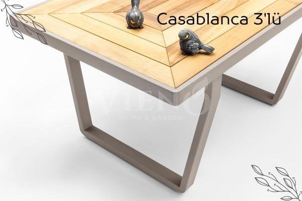 Casablanca Alüminyum Bahçe Balkon Oturma Grubu