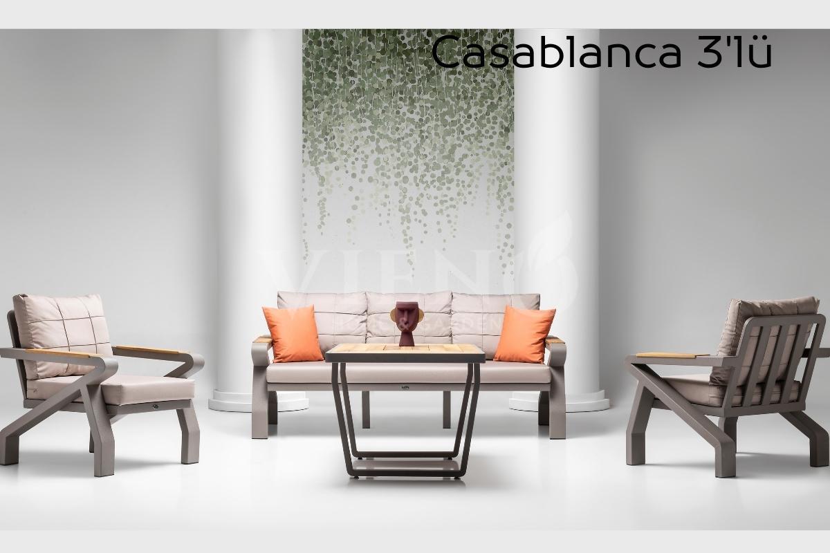 Casablanca Alüminyum Bahçe Balkon Oturma Grubu