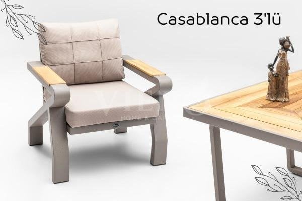 Casablanca Alüminyum Bahçe Balkon Oturma Grubu