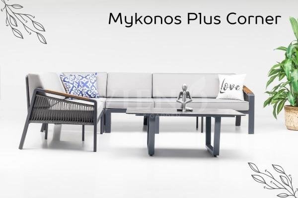 Mykonos Plus Alüminyum Bahçe Balkon Köşe Takımı