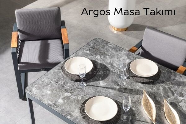 Argos Alüminyum Bahçe Balkon Masa Takımı (100x200)