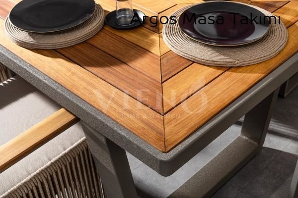 Argos Alüminyum Bahçe Balkon Masa Takımı (100x200)