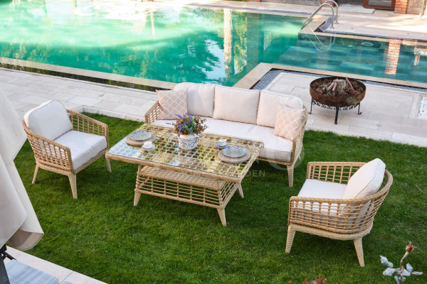 Rodos Rattan Bahçe Balkon Oturma Grubu