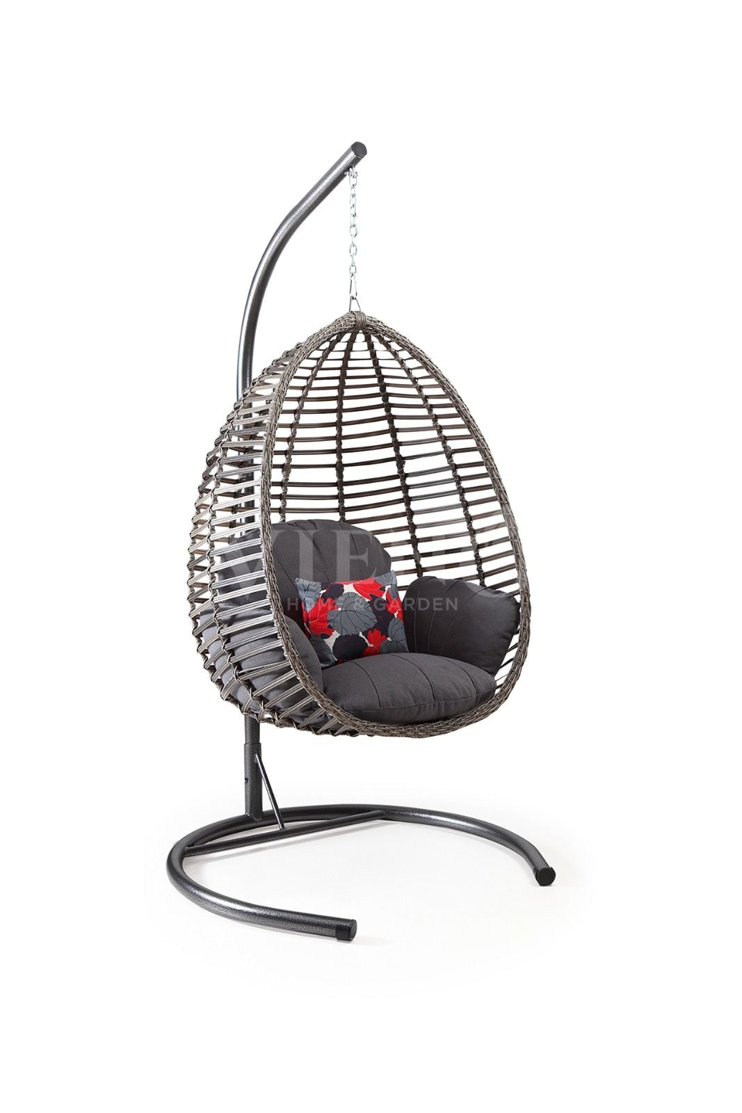 Gümbet Rattan Bahçe Balkon Salıncak Gri