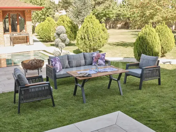 Efes Plus Alüminyum Bahçe Balkon Oturma Grubu