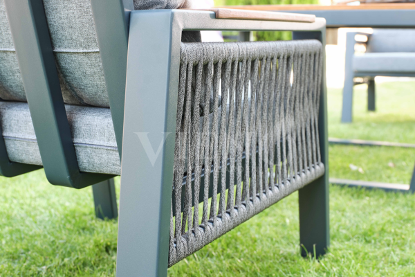 Efes Plus Alüminyum Bahçe Balkon Oturma Grubu Antrasit