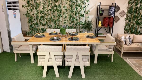 Atlantis Alüminyum Bahçe Balkon Masa Takımı(100cm x 200cm)