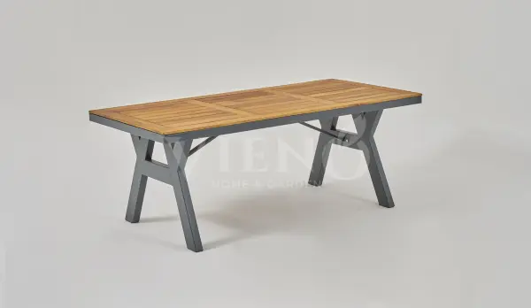 Atlantis Alüminyum Bahçe Balkon Masa Takımı(100cm x 200cm) Antrasit