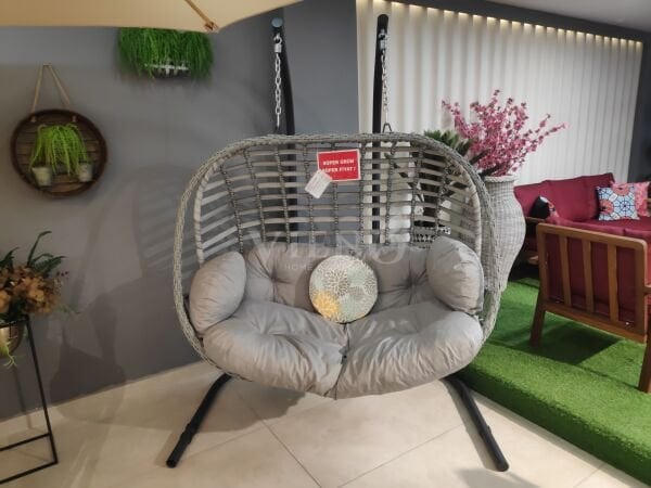 Oylat İkili Rattan Bahçe Balkon Salıncak (TEŞHİR)