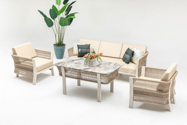 Florence Alüminyum Bahçe Balkon Oturma Grubu