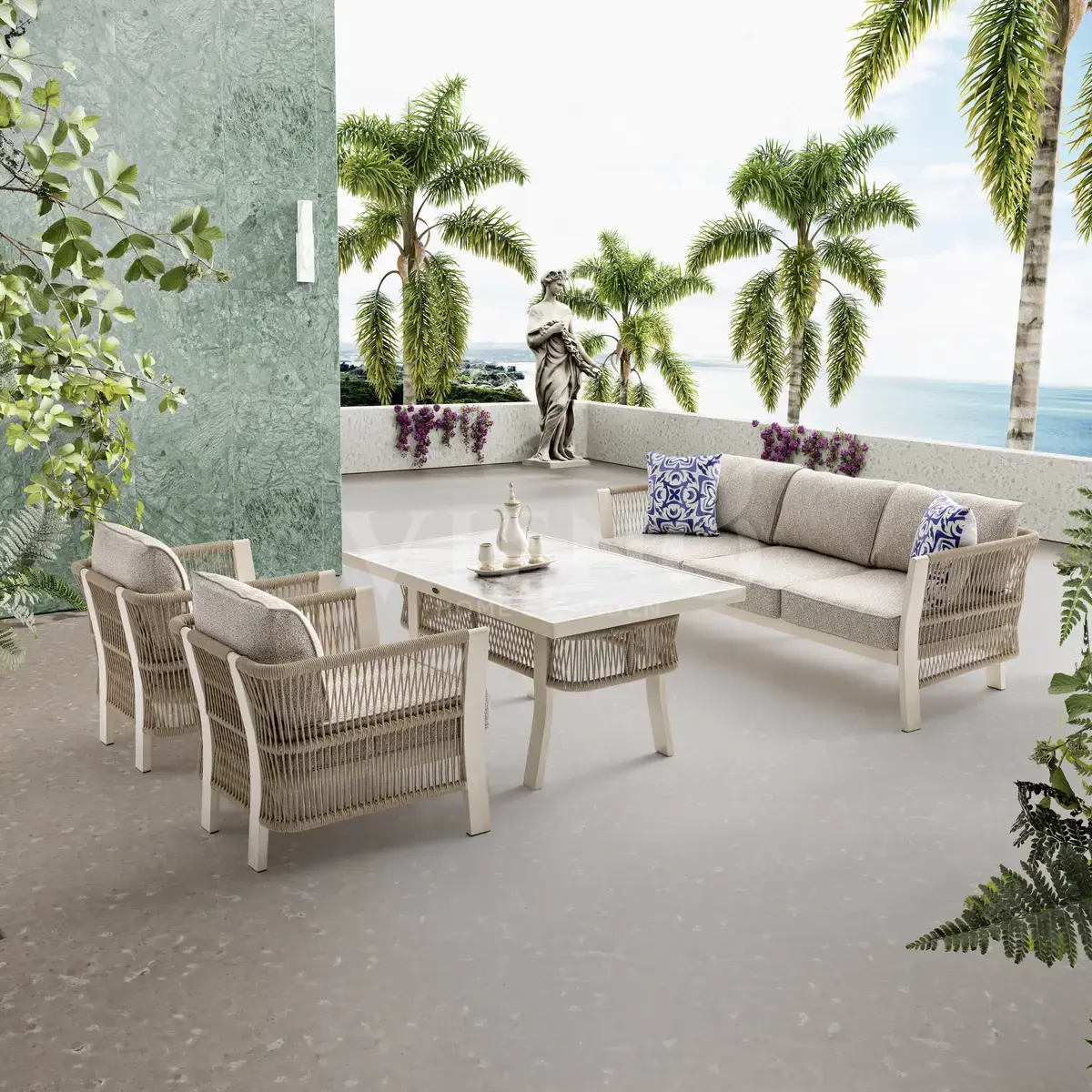 Florence Alüminyum Bahçe Balkon Oturma Grubu