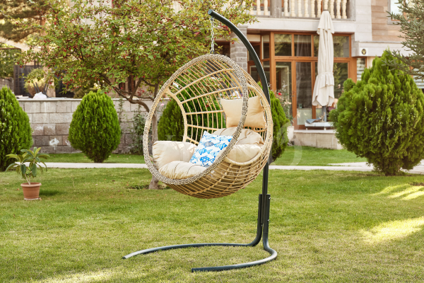 Victoria Tekli Rattan Bahçe Balkon Salıncak