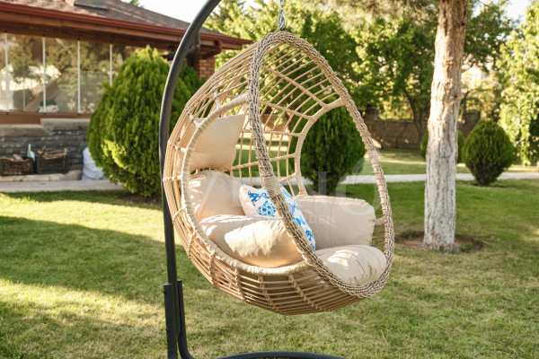 Victoria Tekli Rattan Bahçe Balkon Salıncak