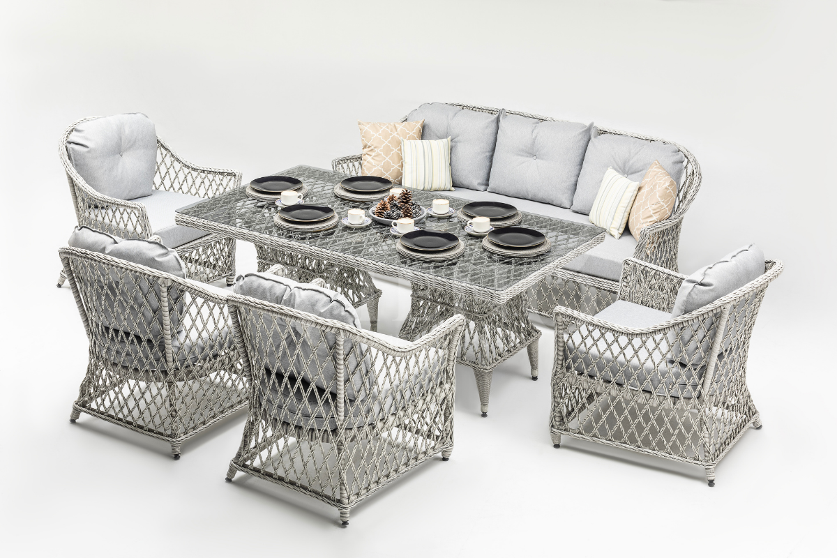 Berlin Rolex Rattan Bahçe Balkon Oturma Grubu(90x180cm)