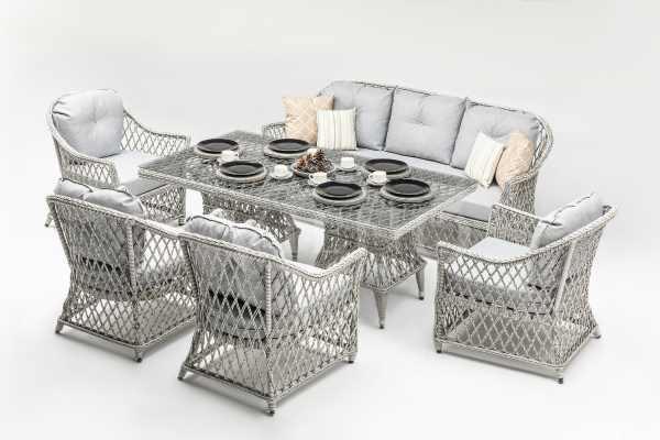 Berlin Rolex Rattan Bahçe Balkon Oturma Grubu(90x180cm)