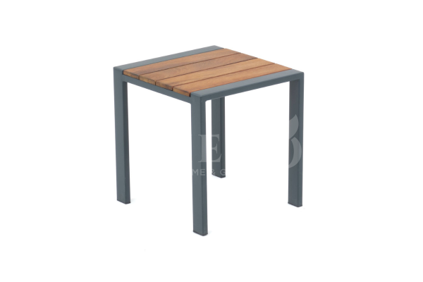 İreko Tablalı Alüminyum Şezlong Sehpası (40x40cm) Antrasit