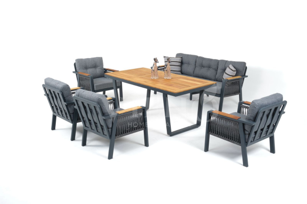 Artemis Plus Rolex Alüminyum Bahçe Balkon Oturma Grubu Antrasit