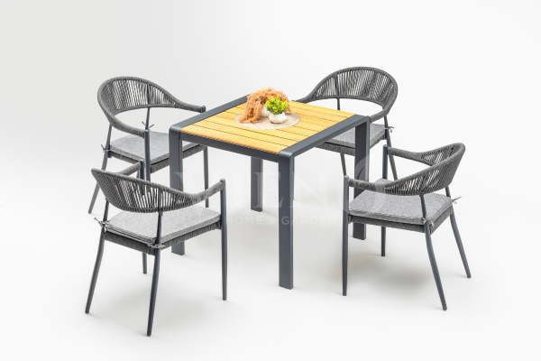 Roxy Rita Alüminyum Bahçe Balkon Masa Takımı (80cm X 140cm)