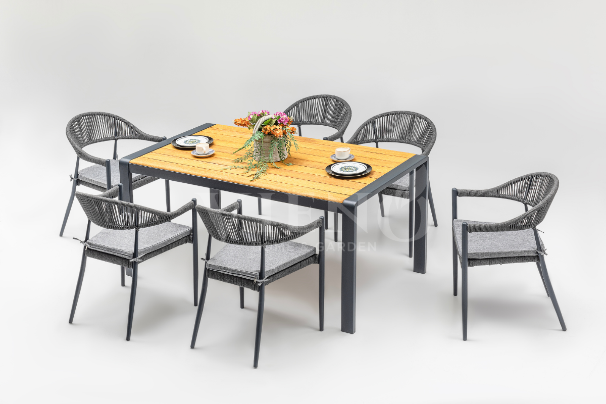 Roxy Rita Alüminyum Bahçe Balkon Masa Takımı (90cm X 160cm)