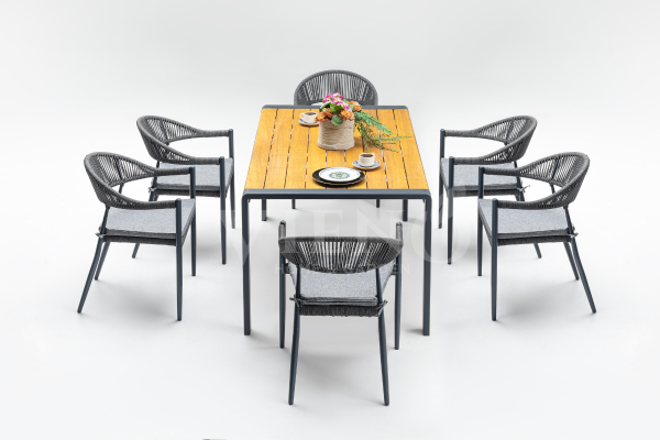 Roxy Rita Alüminyum Bahçe Balkon Masa Takımı (90cm X 160cm)