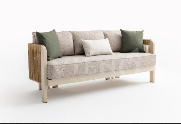 Atlas  Alüminyum Bahçe Balkon Oturma Grubu Krem