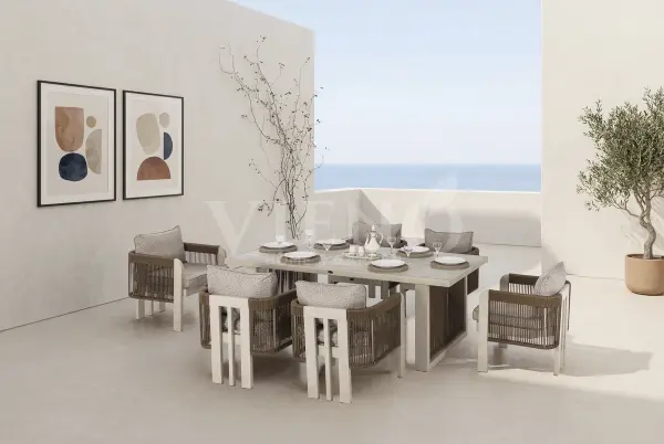 Atlas Alüminyum Bahçe Balkon  Masa Takımı (100cm x 200cm)