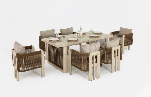 Atlas Alüminyum Bahçe Balkon  Masa Takımı (100cm x 200cm)