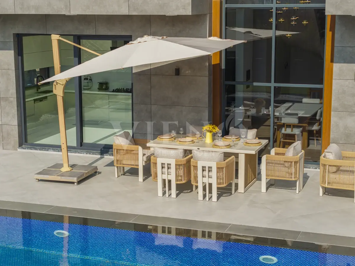 Atlas Alüminyum Bahçe Balkon  Masa Takımı (100cm x 200cm)