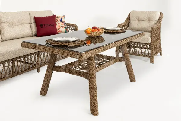 Dora Rattan Bahçe Balkon Oturma Grubu