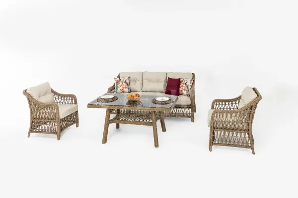 Dora Rattan Bahçe Balkon Oturma Grubu