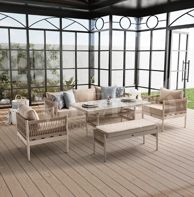 Lyon Alüminyum Bahçe Balkon Oturma Grubu