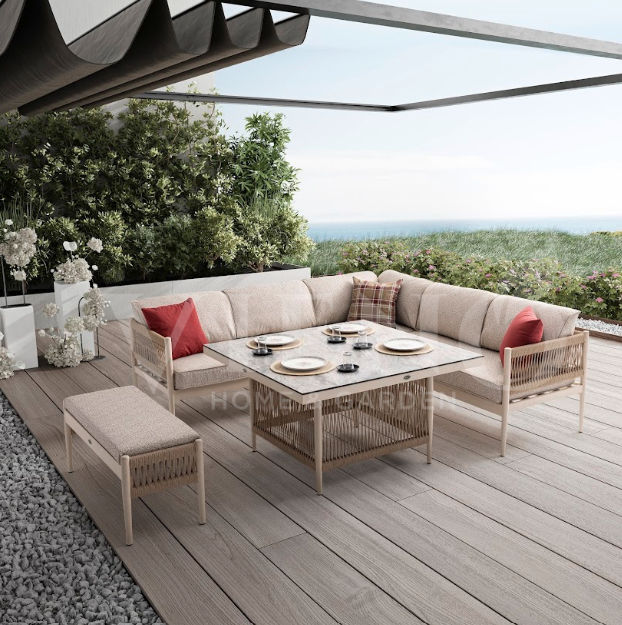 Lyon  Alüminyum Bahçe Balkon Köşe Takımı