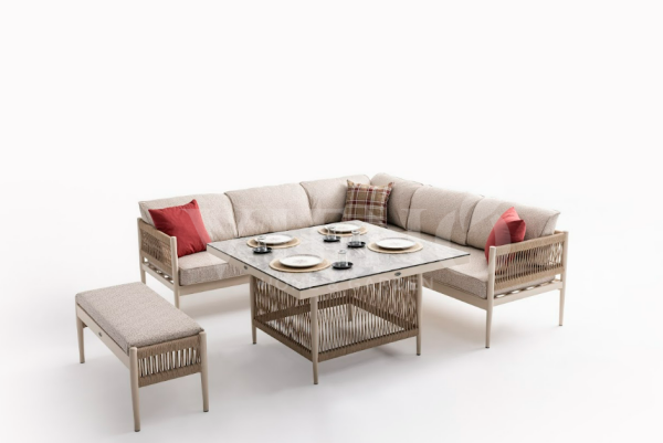 Lyon  Alüminyum Bahçe Balkon Köşe Takımı