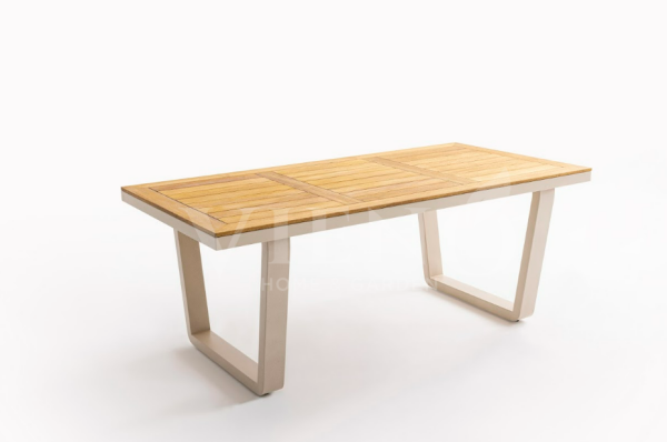 Artemis Plus Alüminyum Bahçe Balkon Masa Takımı (100x200) Krem