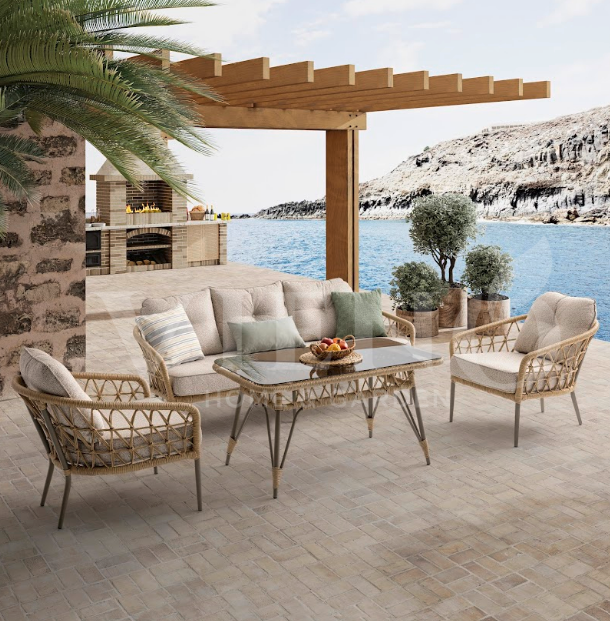 Mina Rattan Bahçe Balkon Oturma Grubu