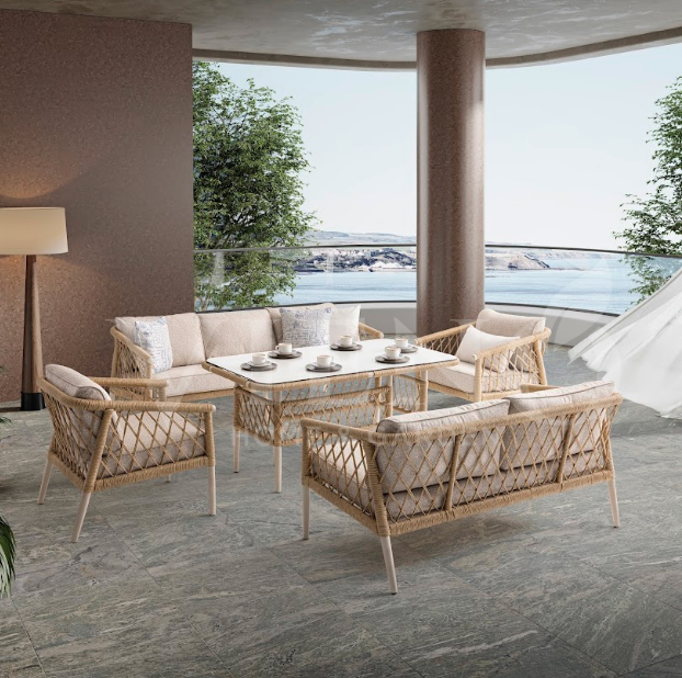 Likya Rattan 3-2-1-1  Bahçe Balkon Oturma Grubu