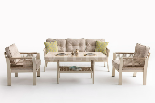 Roma Alüminyum Bahçe Balkon Oturma Grubu