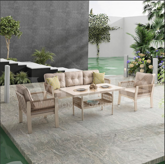 Roma Alüminyum Bahçe Balkon Oturma Grubu