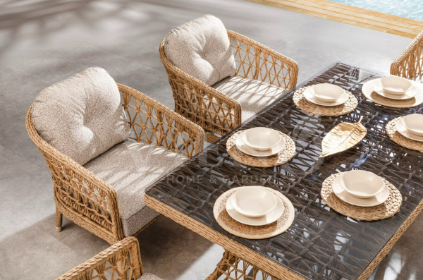 Oslo Rolex Rattan Bahçe Balkon Oturma Grubu