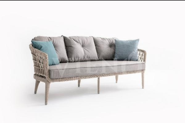 Oslo Rattan Bahçe Balkon Oturma Grubu Gri