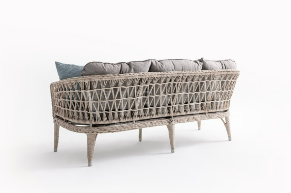 Oslo Rattan Bahçe Balkon Oturma Grubu Gri