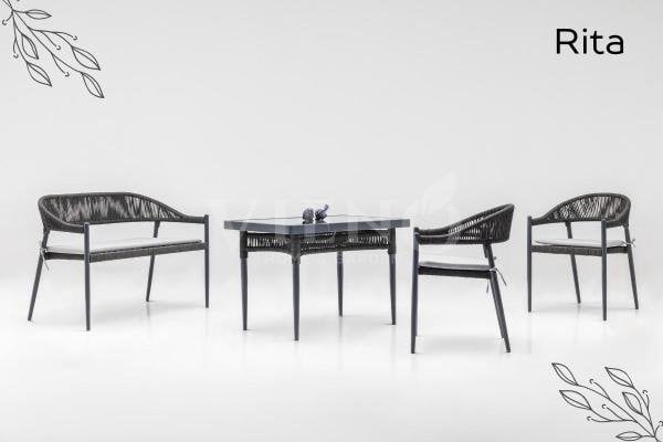 Rita Mini 2'li Bahçe Balkon Oturma Grubu (TEŞHİR)