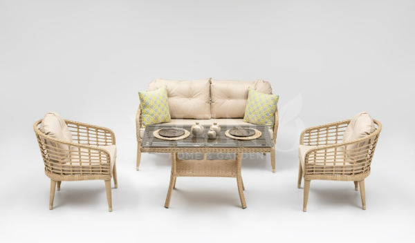 Rodos Mini  Rattan  Bahçe Balkon Oturma Grubu