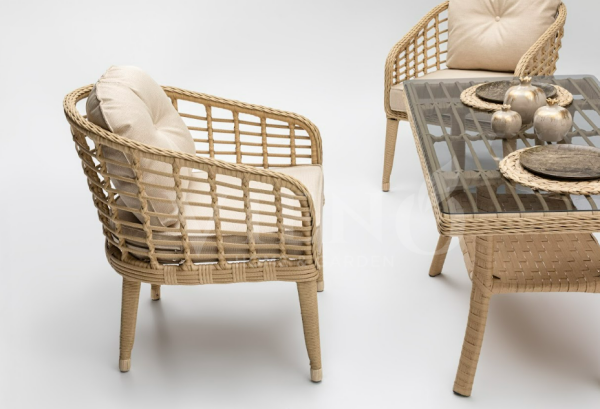 Rodos Mini  Rattan  Bahçe Balkon Oturma Grubu