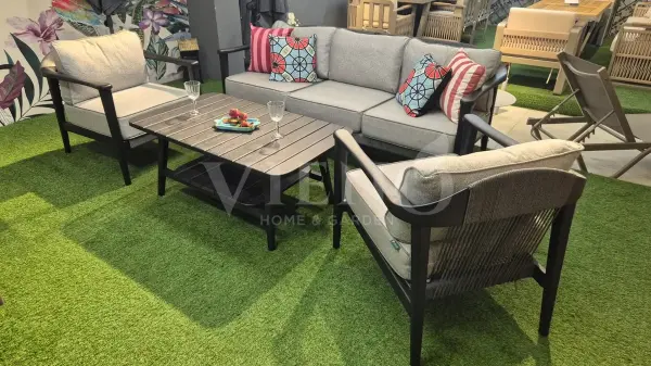 Apollo Wood Alüminyum Bahçe Balkon Oturma Grubu (TEŞHİR)