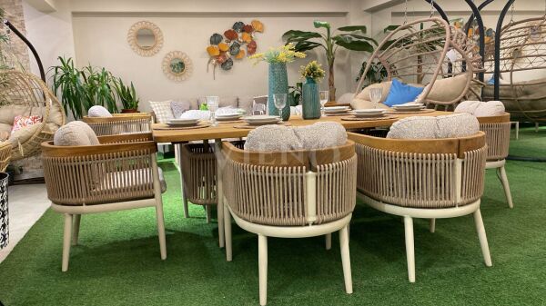 Minerva Alüminyum Bahçe Balkon Masa Takımı (100cm x 200cm)