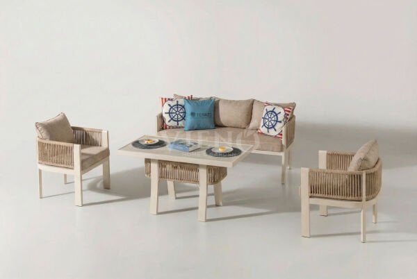 Marina Midi Alüminyum Bahçe Balkon Oturma Grubu